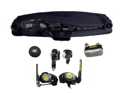 Alfa romeo giulia консоль czerwona нитка подушка безопасности ремни фото №1