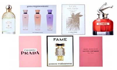 ZESTAW DAMSKICH PERFUM MARKOWE PRÓBKI 7szt