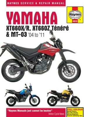 MANUAL DE MANTENIMIENTO YAMAHA XT660 660 XT 660 CON TENERE MT-03 660  