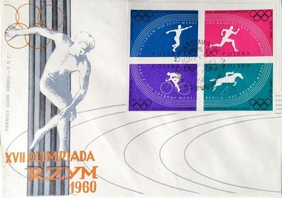 OLIMPIADA RZYM 1960 -KOPERTA FDC