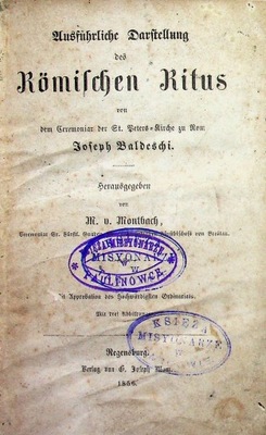 Ausführliche darstellung Romischen ritus 1856