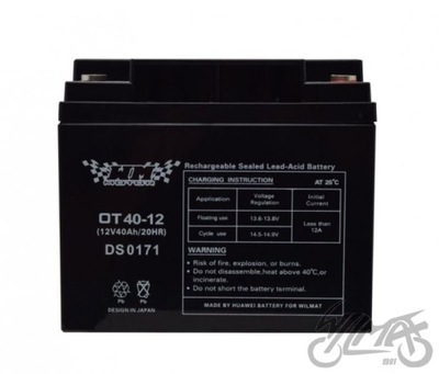 BATERÍA ZELOWY 40AH WM MOTOR 12 VOLT OT40-12  