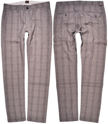 LEE spodnie TAPERED regular GRAY trousers CHINO SLIM _ W38 L34