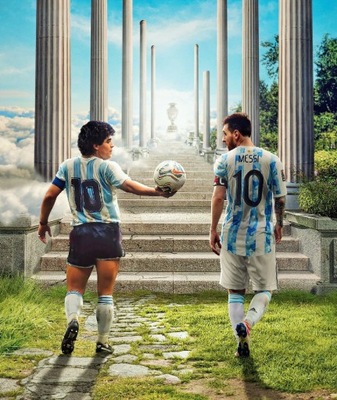 MESSI i MARADONA - ARGENTYNA Obraz ART PREMIUM !!!