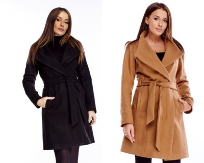 WIĄZANY PŁASZCZ JESIENNY ZIMOWY KLASYCZNY 38 M