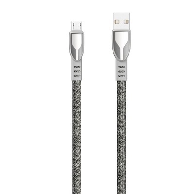 Dudao kabel pleciony USB - micro USB 5 A 1 m szary