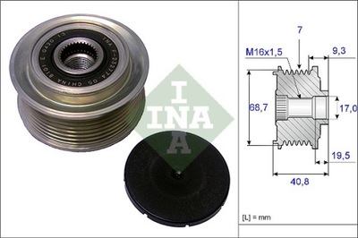 INA 535 0079 10 RUEDA POLEA GENERADOR  