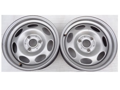 2 PIEZAS LLANTAS ACERO PARTE TRASERA 15'' SMART PARA TWO 2 FORTWO II 3X112 ET22  