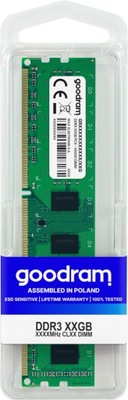 Pamięć DDR3 GOODRAM 4GB/1333MHz PC3-10600 CL9 512x8 Single Rank