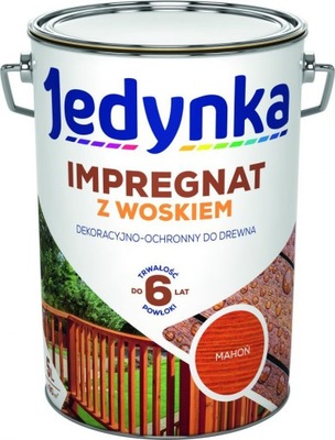 Jedynka impregnat z woskiem do drewna 5L mahoń