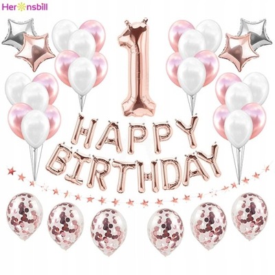 First Happy Birthday Balloons Foil Number Ballon