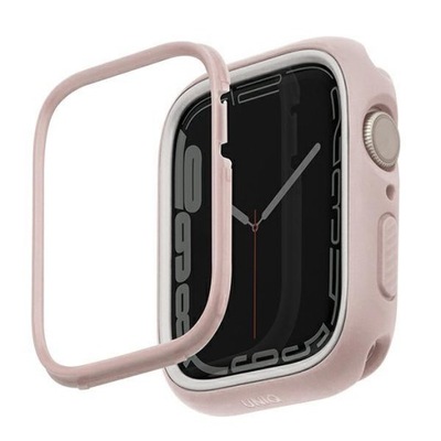 Etui Uniq Moduo na Apple Watch 4/5/6/7/8/SE/SE2 44/45mm - różowo-biały