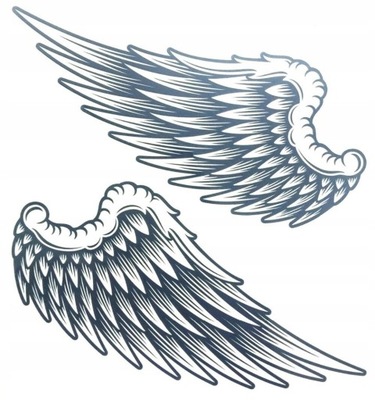 tatuaż zmywalny na plecy skrzydła anioła