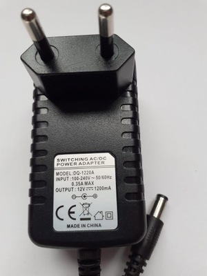 ZASILACZ DQ-1220A 12V 1200mA DEKODERY SATELITARNE SPRZĘT RTY AGD MOCNY