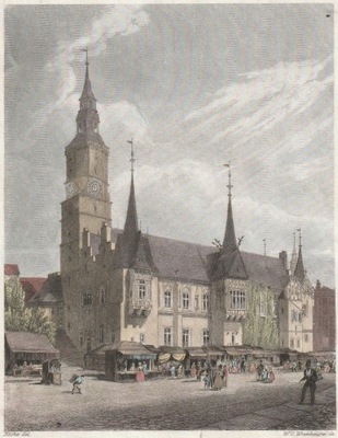 WROCŁAW. Ratusz miejski -około 1880 roku