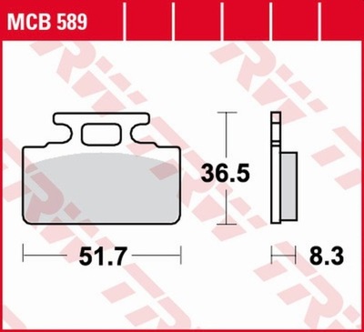 TRW LUCAS ZF КОЛОДКИ ГАЛЬМІВНІ KH151 ORGANIC HONDA ZB 50 MONKEY '88-'91, NH