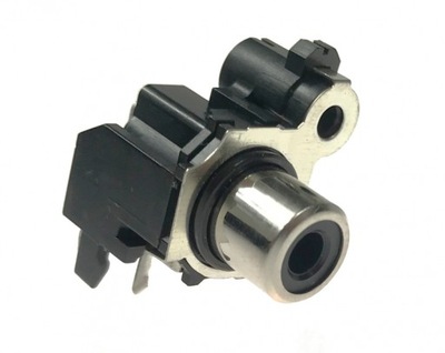 Gniazdo RCA - przykręcane - czarne - 2szt