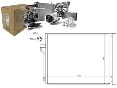 РАДІАТОР КОНДИЦІОНЕРА BMW