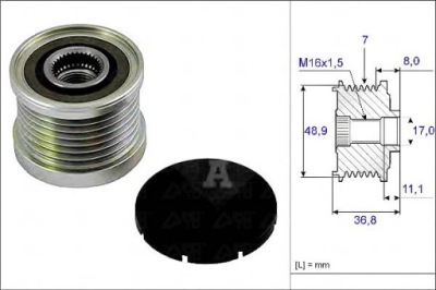 ГЕНЕРАТОР - ЗЧЕПЛЕННЯ ОДНОСТОРОННІЙ SCHAEFFLER INA 535 0081 10 