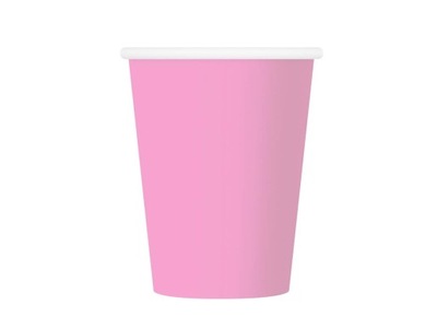 Kubeczki papierowe Różowe 6 szt 270 ml