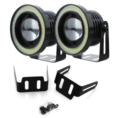 Свет к движение dziennej круглые 89 mm 2w1 cob 6000 k 12 v фото №1