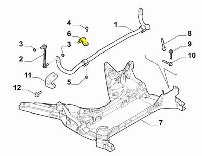 Хомут резинки стабилизатора перед alfa romeo stelvio фото №1