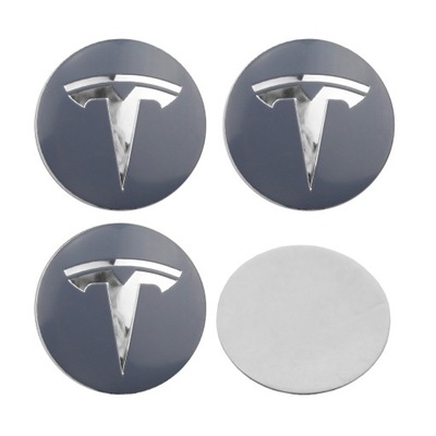 4 PIEZAS PEGATINAS EMBLEMATY AL LLANTAS TESLA LOGOTIPO 56MM  