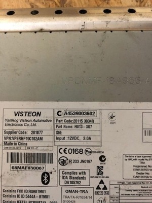 Радіо smart 4539003602 smart fortwo forfour 453 фото №1