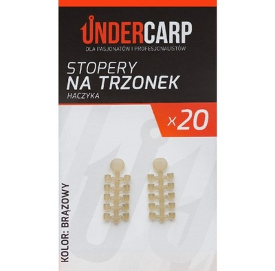 UnderCarp Stopery na trzonek haczyka Brązowy