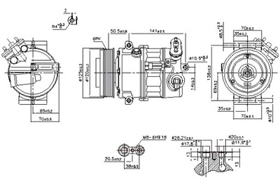 NISSENS COMPRESOR DE ACONDICIONADOR OPEL INSIGNIA A INSIGNIA A COUNTRY  