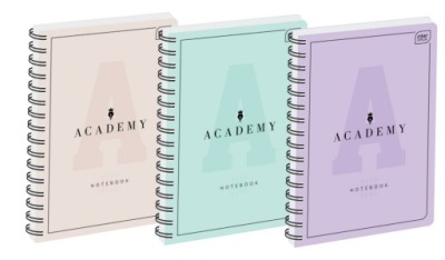 Kołozeszyt A5/100K kratka Academy Pastel