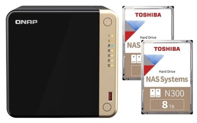Serwer plików NAS QNAP TS-464-8G + 2x 8TB Toshiba