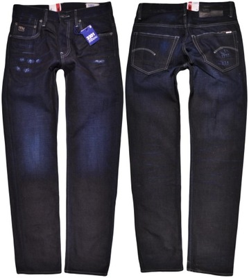G-STAR spodnie REGULAR navy jeans 3301 STRAIGHT_ W30 L32