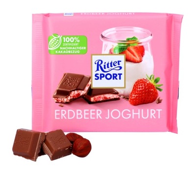 Czekolada mleczna Ritter SPORT Jogurt Truskawka DE