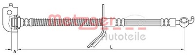 METZGER 4110736 ПАТРУБОК ТОРМОЗНОЙ ГИБКИЙ