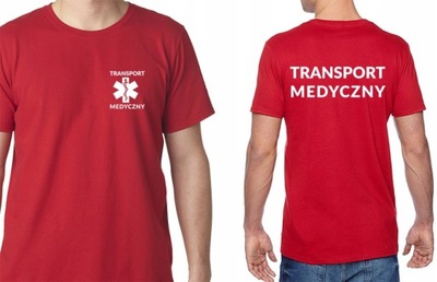 TRANSPORT koszulka medyczna czerwona męska 3XL