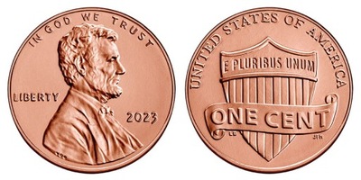USA 1 cent A. Lincoln E Pluribus Unum 2023