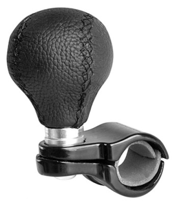 Czarna ручка na руль кожаный f4p47 фото №1