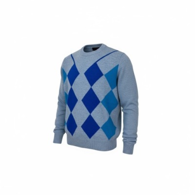 SWETER MĘSKI POD SZYJĘ W ROMBY CIENKI ROZMIAR M