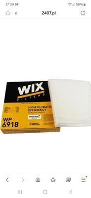 WIX WP6918 COMO FILTRON K 1055 MANN FILTER CU 2757 FILTRO DE CABINA  