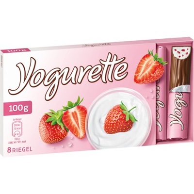 Batoniki Kinder Yogurette 8 szt. truskawkowe