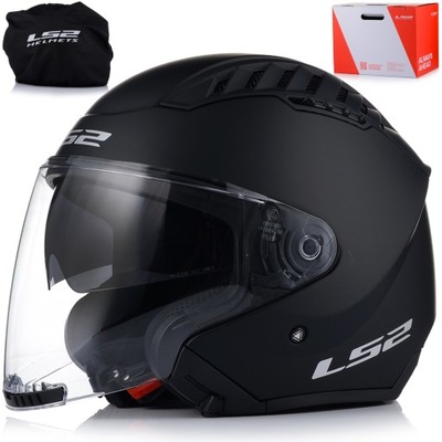 ABIERTO CASCO PARA MOTOCICLETA LS2 OF600 COOPTER II NEGRO MATT 22.06 + TAPAOBJETIVO  