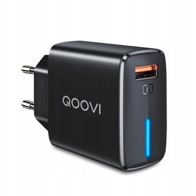 Ładowarka USB QOOVI 18 W z wtyczką UE QC 3.0 Szybkie ładowanie
