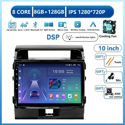 NAVEGACIÓN GPS RADIO ANDROID 13 PARA TOYOTA LAND CRUISER 200 2007-2015  