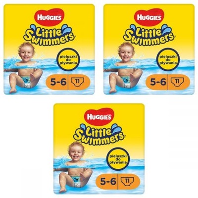 Huggies Pieluchy do pływania 5-6 12-18kg 3x11szt.