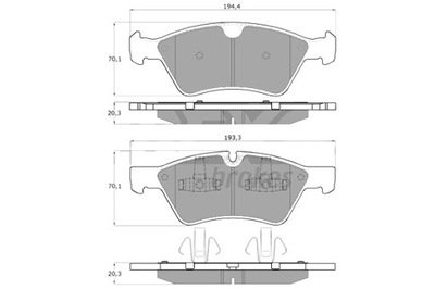 TOMEX BRAKES ZAPATAS DE FRENADO MERCEDES W164 ML-KLASA 05-  