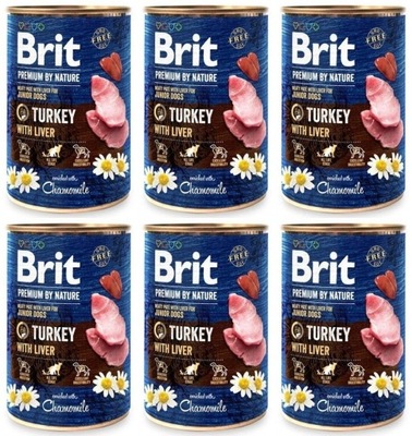 Brit Premium By Nature Turkey Indyk 6 x 400 g