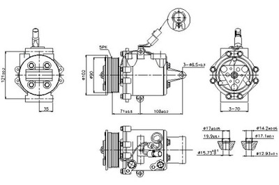 КОМПРЕССОР КОНДИЦИОНЕРА MITSUBISHI COLT VI 1.1-1.5