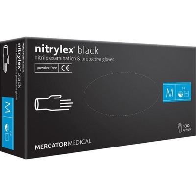 Rękawiczki nitrylowe CZARNE Nitrylex Black 100 M