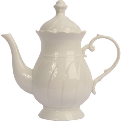 Dzbanek ceramiczny do herbaty w kolorze białym 25